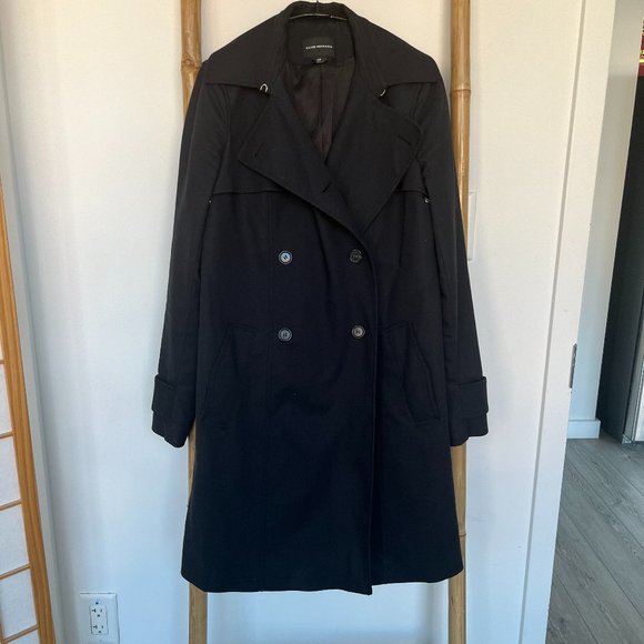 Club Monaco Double-Breasted Navy Trench (S/P) - Missing Belt - Picture 1 of 4